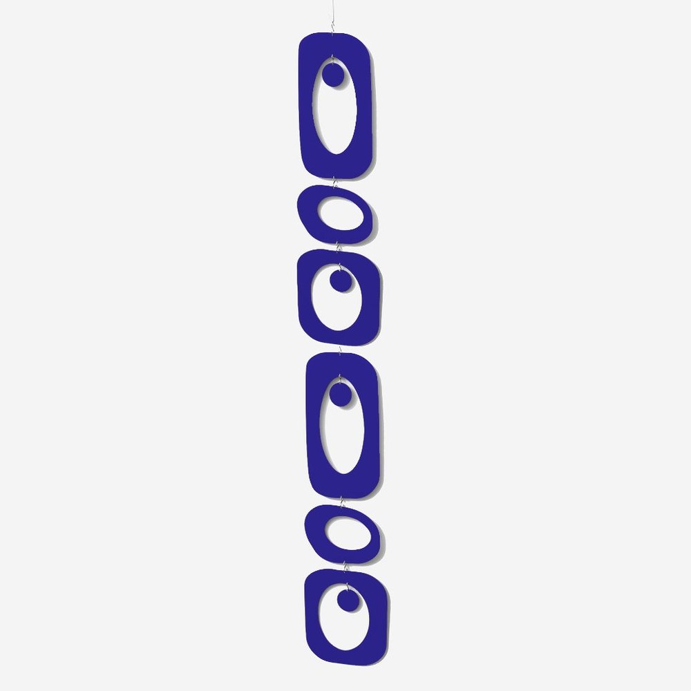 Navy Blue Beatnik Party Hanging Mod Art Mobile